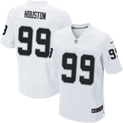 Raiders #99 Lamarr Houston White Men's Stitched NFL Elite Jersey