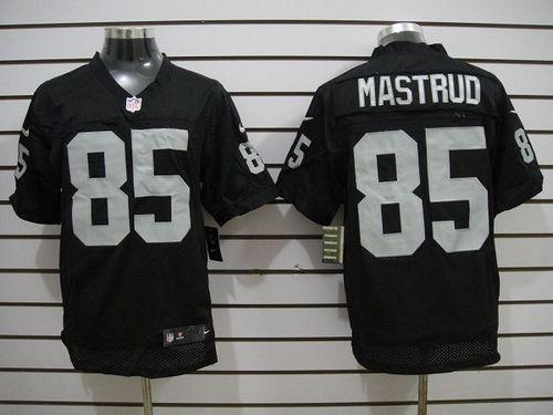  Raiders #85 Jeron Mastrud Black Team Color Men's Stitched NFL Elite Jersey