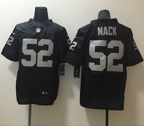  Raiders #52 Khalil Mack Black Team Color Men's Stitched NFL New Elite Jersey