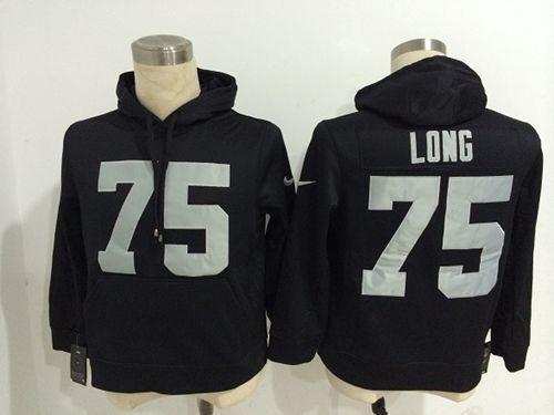 Oakland Raiders #75 Howie Long Black Pullover NFL Hoodie