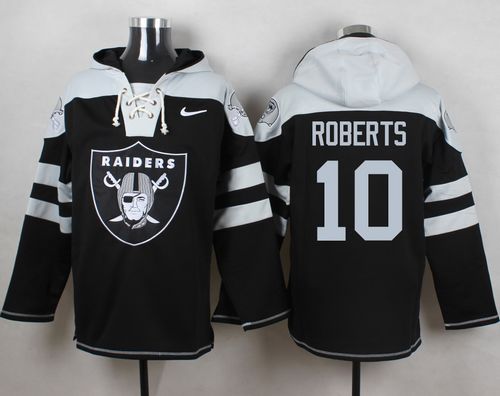  Raiders #10 Seth Roberts Black Player Pullover NFL Hoodie