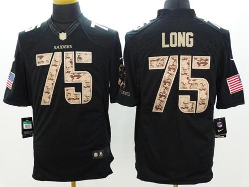  Raiders #75 Howie Long Black Men's Stitched NFL Limited Salute to Service Jersey