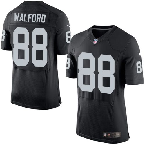  Raiders #88 Clive Walford Black Team Color Men's Stitched NFL New Elite Jersey