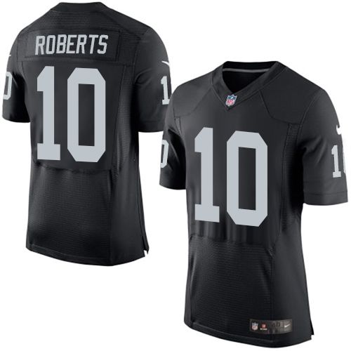  Raiders #10 Seth Roberts Black Team Color Men's Stitched NFL New Elite Jersey