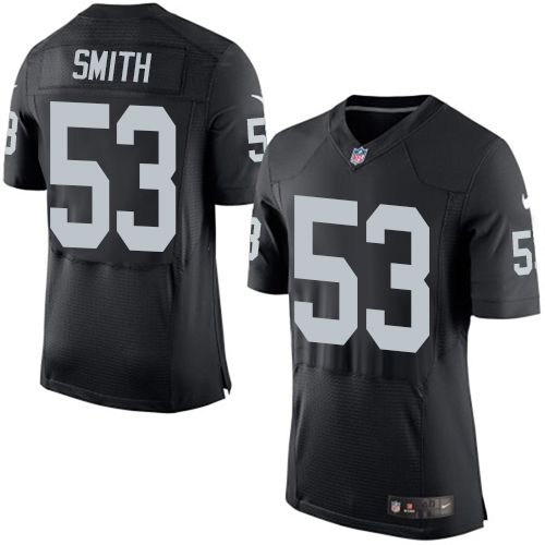  Raiders #53 Malcolm Smith Black Team Color Men's Stitched NFL New Elite Jersey