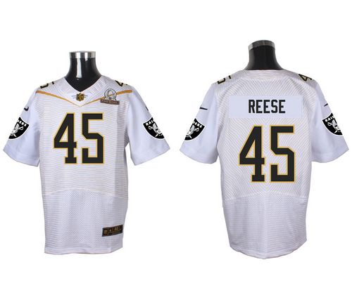  Raiders #45 Marcel Reece White 2016 Pro Bowl Men's Stitched NFL Elite Jersey