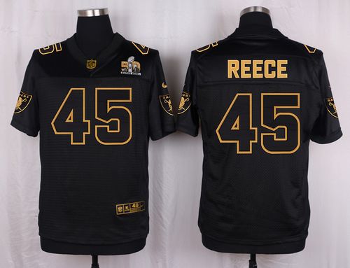  Raiders #45 Marcel Reece Black Men's Stitched NFL Elite Pro Line Gold Collection Jersey