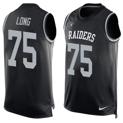  Raiders #75 Howie Long Black Team Color Men's Stitched NFL Limited Tank Top Jersey