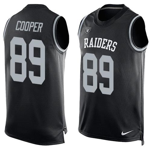  Raiders #89 Amari Cooper Black Team Color Men's Stitched NFL Limited Tank Top Jersey