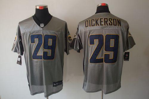  Rams #29 Eric Dickerson Grey Shadow Men's Stitched NFL Elite Jersey