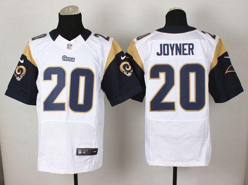  Rams #20 Lamarcus Joyner White Men's Stitched NFL Elite Jersey