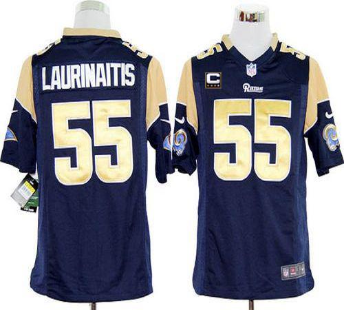 عقد صداقة Nike Rams #55 James Laurinaitis Navy Blue Team Color With C Patch ... عقد صداقة