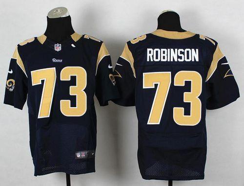  Rams #73 Greg Robinson Navy Blue Team Color Men's Stitched NFL Elite Jersey