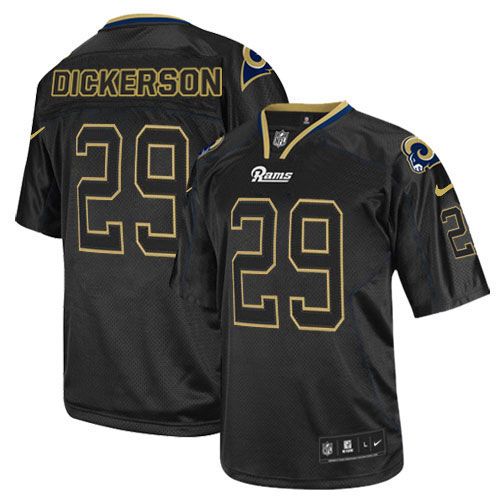  Rams #29 Eric Dickerson Lights Out Black Men's Stitched NFL Elite Jersey