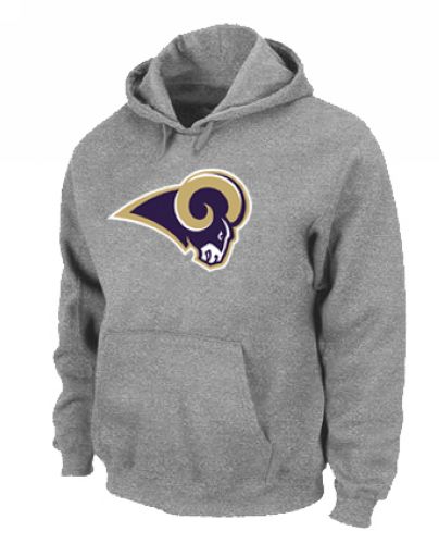 St.Louis Rams Logo Pullover Hoodie Grey