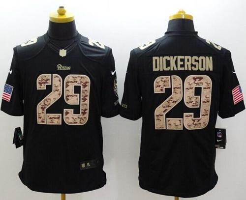  Rams #29 Eric Dickerson Black Men's Stitched NFL Limited Salute to Service Jersey
