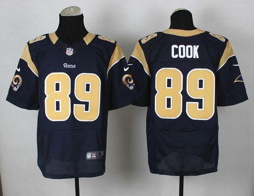  Rams #89 Jared Cook Navy Blue Team Color Men's Stitched NFL Elite Jersey