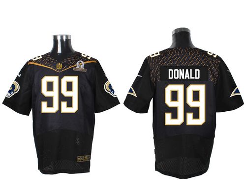  Rams #99 Aaron Donald Black 2016 Pro Bowl Men's Stitched NFL Elite Jersey