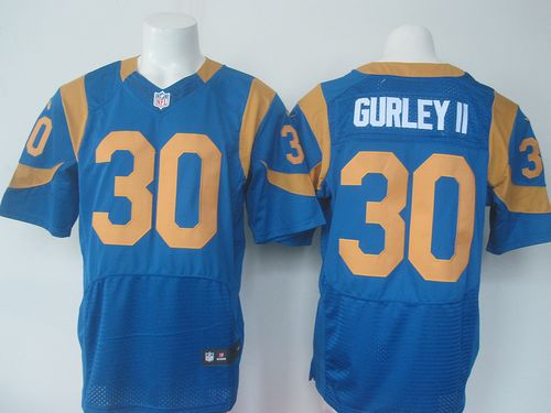  Rams #30 Todd Gurley II Royal Blue Alternate Men's Stitched NFL Elite Rush Jersey