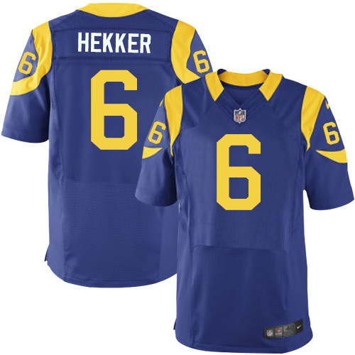  Rams #6 Johnny Hekker Royal Blue Alternate Men's Stitched NFL Elite Jersey