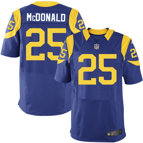  Rams #25 T.J. McDonald Royal Blue Alternate Men's Stitched NFL Elite Jersey
