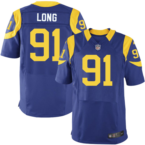  Rams #91 Chris Long Royal Blue Alternate Men's Stitched NFL Elite Jersey