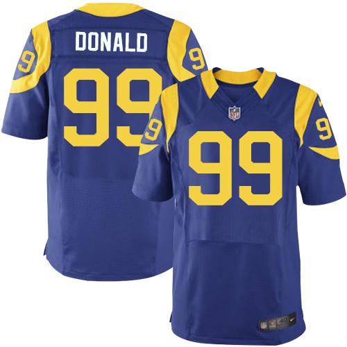  Rams #99 Aaron Donald Royal Blue Alternate Men's Stitched NFL Elite Jersey