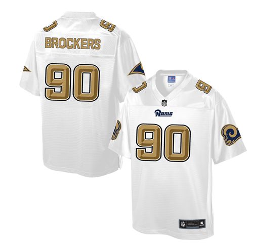  Rams #90 Michael Brockers White Men's NFL Pro Line Fashion Game Jersey