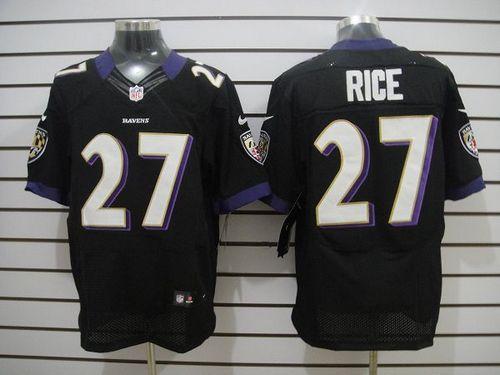  Ravens #27 Ray Rice Black Alternate Men's Stitched NFL Elite Jersey