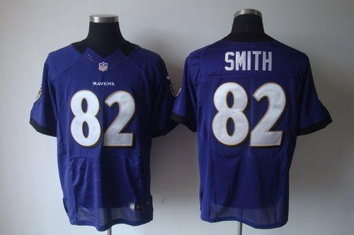  Ravens #82 Torrey Smith Purple Team Color Men's Stitched NFL Elite Jersey