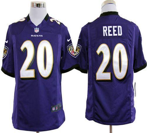 Ravens #20 Ed Reed Purple Team Color Men's Stitched NFL Game Jersey