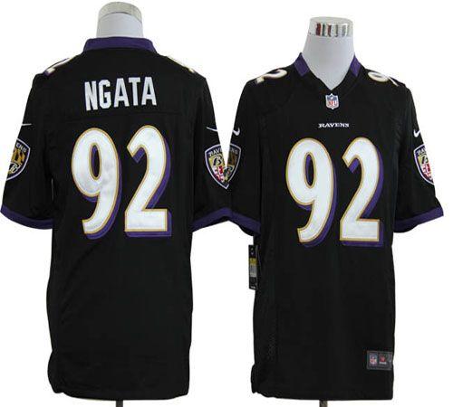  Ravens #92 Haloti Ngata Black Alternate Men's Stitched NFL Game Jersey