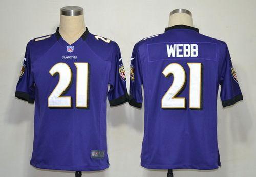  Ravens #21 Lardarius Webb Purple Team Color Men's Stitched NFL Game Jersey
