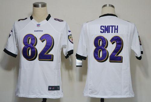  Ravens #82 Torrey Smith White Men's Stitched NFL Game Jersey