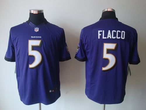  Ravens #5 Joe Flacco Purple Team Color Men's Stitched NFL Limited Jersey