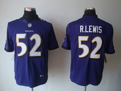  Ravens #52 Ray Lewis Purple Team Color Men's Stitched NFL Limited Jersey