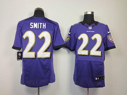  Ravens #22 Jimmy Smith Purple Team Color Men's Stitched NFL Elite Jersey