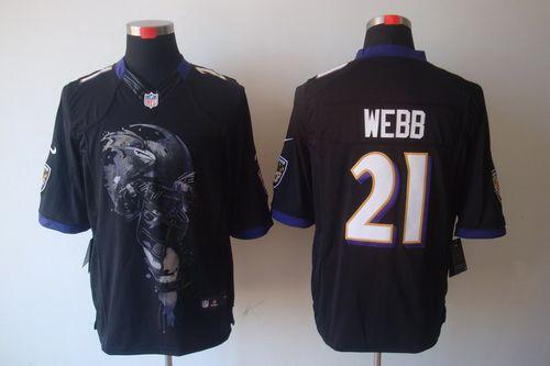  Ravens #21 Lardarius Webb Black Alternate Men's Stitched NFL Helmet Tri Blend Limited Jersey