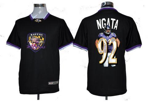  Ravens #92 Haloti Ngata Black Men's NFL Game All Star Fashion Jersey