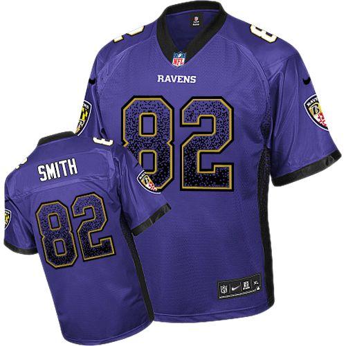  Ravens #82 Torrey Smith Purple Team Color Men's Stitched NFL Elite Drift Fashion Jersey