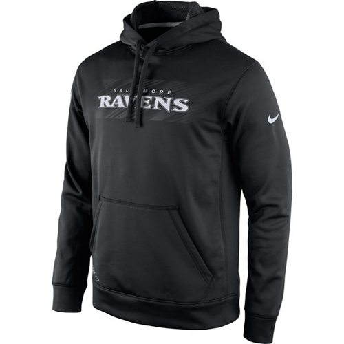 Baltimore Ravens  KO Speed Wordmark Performance Hoodie Black