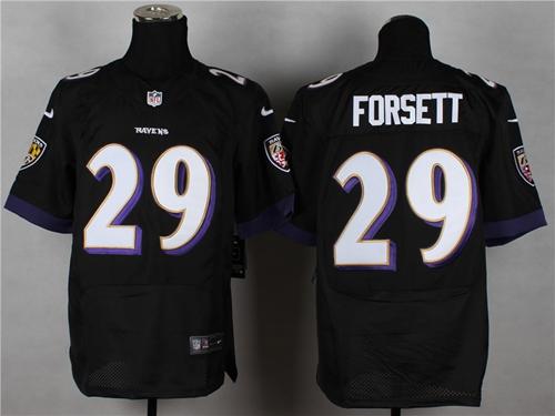  Ravens #29 Justin Forsett Black Alternate Men's Stitched NFL New Elite Jersey