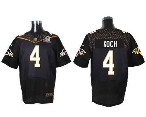  Ravens #4 Sam Koch Black 2016 Pro Bowl Men's Stitched NFL Elite Jersey