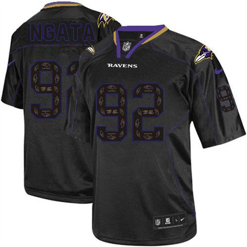  Ravens #92 Haloti Ngata New Lights Out Black Men's Stitched NFL Elite Jersey