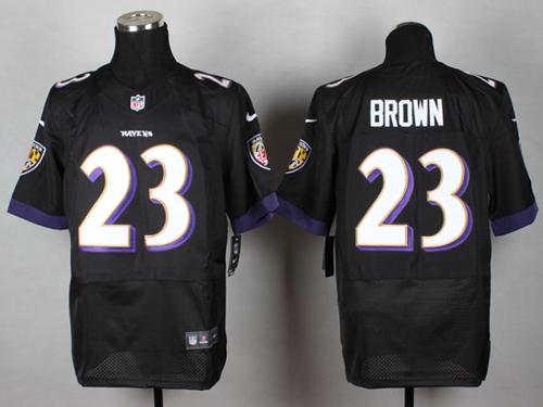  Ravens #23 Chykie Brown Black Alternate Men's Stitched NFL New Elite Jersey