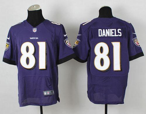  Ravens #81 Owen Daniels Purple Team Color Men's Stitched NFL New Elite Jersey