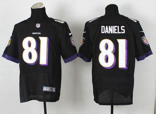  Ravens #81 Owen Daniels Black Alternate Men's Stitched NFL New Elite Jersey