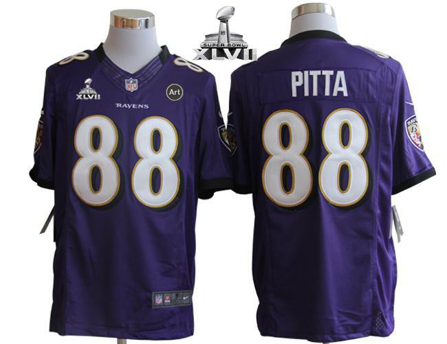  Ravens #88 Dennis Pitta Purple Team Color Super Bowl XLVII Men's Stitched NFL Limited Jersey