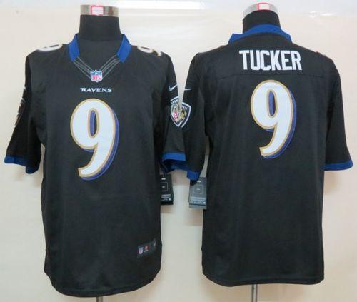  Ravens #9 Justin Tucker Black Alternate Men's Stitched NFL Limited Jersey