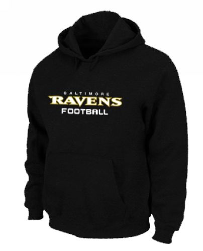 Baltimore Ravens Authentic Font Pullover Hoodie Black